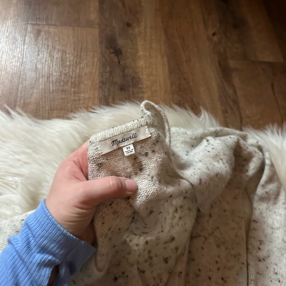 MADEWELL Donegal Kent Cardigan Sweater In Donegal Snow - Picture 5 of 5